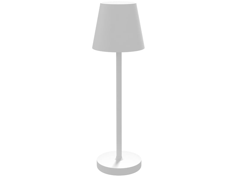  Lampe de chevet avec éclairage led, lampe de table rechargeable sans fil usb-c, 3 couleurs, ø 11,2 x 36,5 cm, blanche  - Conforama A