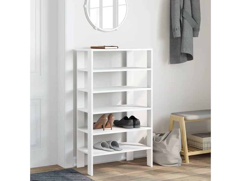  Meuble à chaussures, étagère à chaussures blanc 61x32x105 cm bois d'ingénierie  - Conforama C