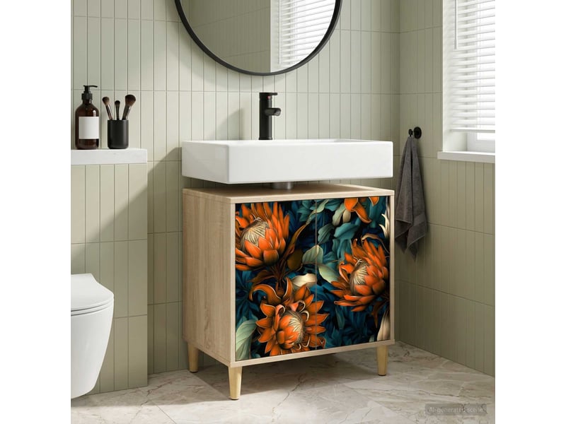  Armoire de salle de bain, meuble de rangement lochem sonoma 60x40x60 cm  - Conforama B