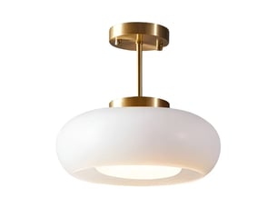 Plafonnier led vintage en verre 30 w, ø28 cm, 3 températures de couleur pour chambre et couloir