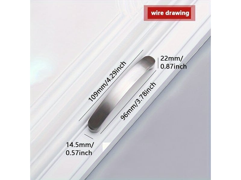  Jeu de poignées de meuble en aluminium pour cuisine, 160 mm (6,29 pouces)  - Conforama C