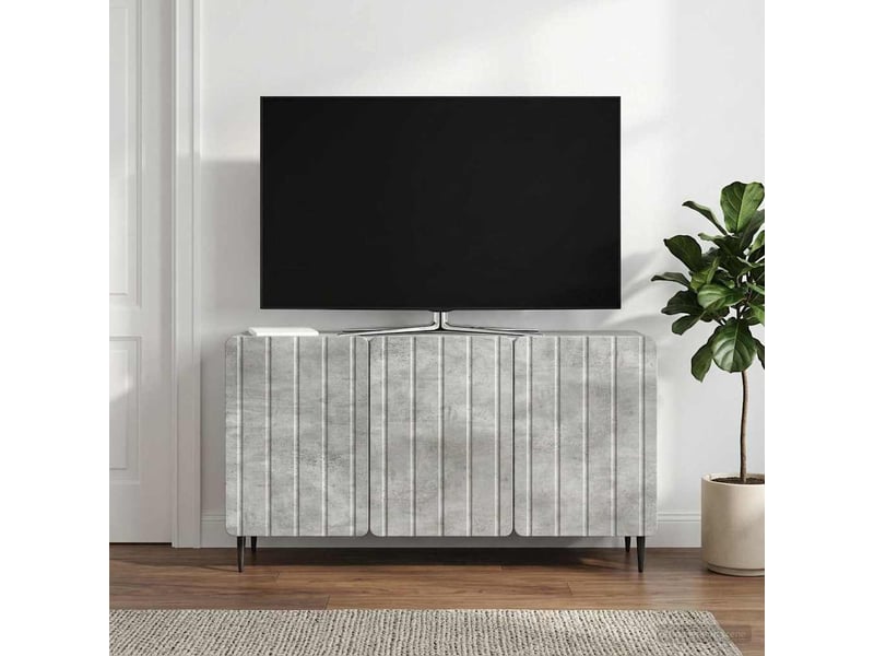  Meuble tv - banc tv - meuble de rangement 99 x 34,5 x 52 cm gris béton bois d'ingénierie  - Conforama B