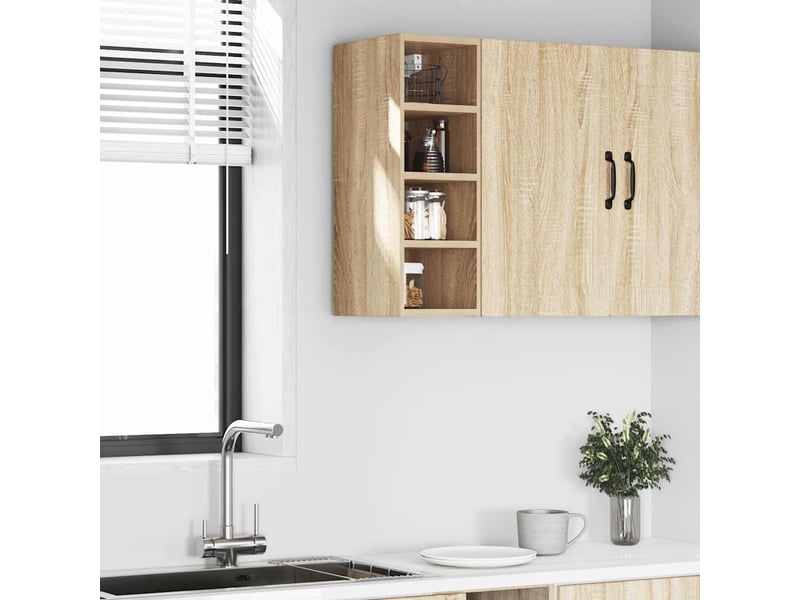  Meuble de rangement cuisine, armoire suspendue riga chêne sonoma 20x29,5x60cm  - Conforama C