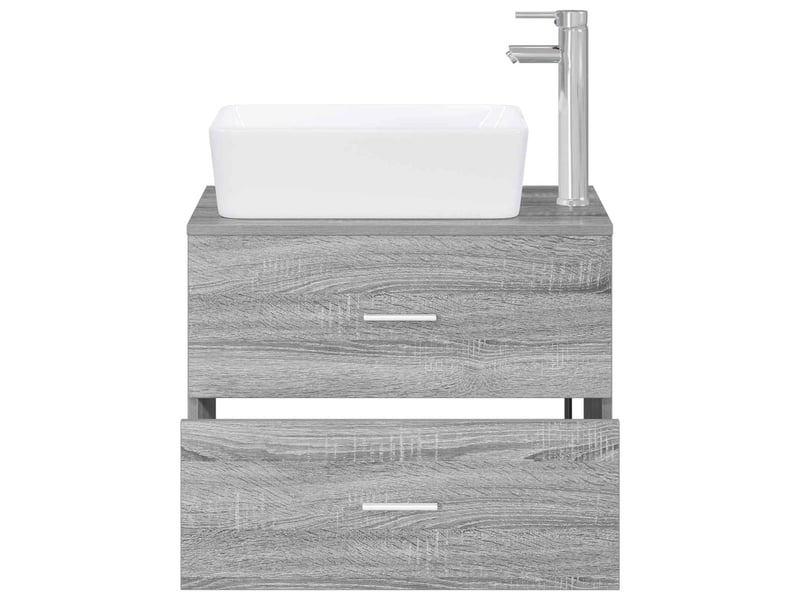  Ensemble de mobilier de salle de bain sonoma gris cf64709  - Conforama C