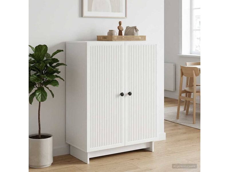  Buffet - bahut - meuble de rangement blanc 66 x 34,5 x 90 cm bois d'ingénierie  - Conforama B