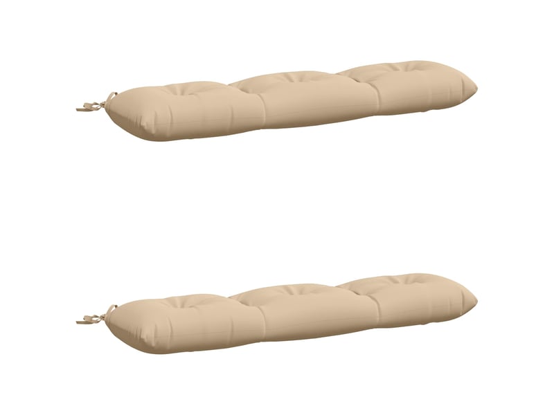 Lot de 2 coussins de banc, coussins d'assise vianen 100 % polyester crème cf57650 - Conforama A