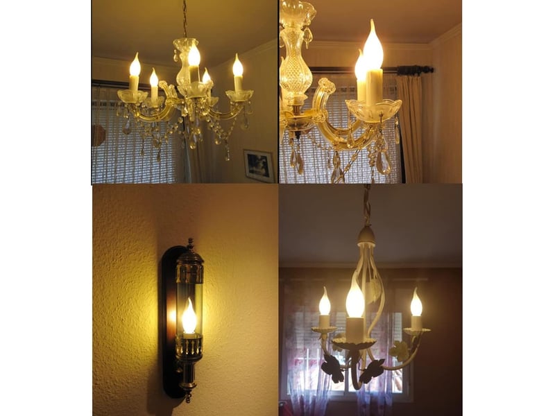  12 ampoules e14 flamme 4w 2700k 400lm bougie  - Conforama B
