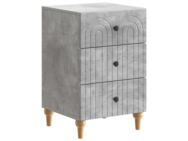  Table de chevet - cabinet de chevet - table de nuit gris béton 43 x 41 x 66,5 cm  - Conforama A