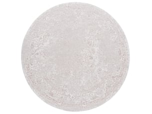 Tapis contemporain en polyester beigeblanc, 91 cm