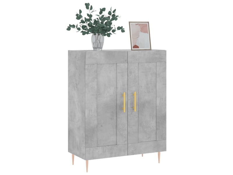  Buffet - bahut - meuble de rangement gris béton 69,5x34x90 cm bois d'ingénierie  - Conforama C
