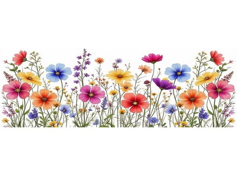  Décalcomanie de fenêtre 30x60cm, fleurs sauvages printempsété – adhérence statique double face, décor floral pour portes et fenêtres-style 1  - Conforama A