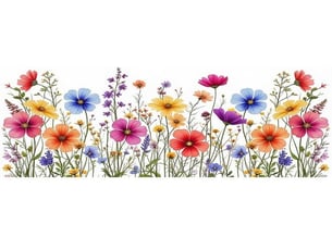 Décalcomanie de fenêtre 30x60cm, fleurs sauvages printempsété – adhérence statique double face, décor floral pour portes et fenêtres-style 1