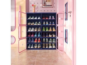 Meuble à chaussures 10 paire(s)  <strong></strong>  <strong></strong> coloris bleu
