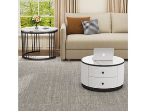 Table basse rond(e) coloris bicolore <strong>MAISENTIEL</strong> <strong></strong> - 60 cmx50 cm