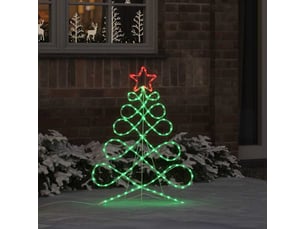 Lumière en forme d'arbre de noël multicolore 78 x 58 cm pvc
