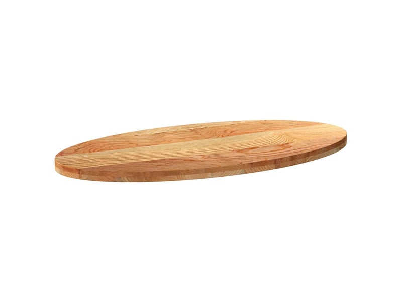 Dessus de table, plateau de table 120x60x4 cm bois de chêne massif ovale - Conforama D