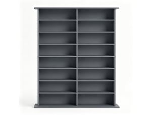 Bibliotheque coloris  gris 12 étagère(s) WISHDOR  - 106.5 cm x 126.3 cm