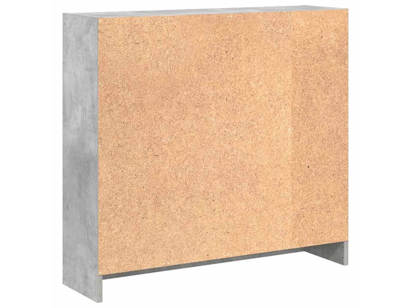  Bibliothèque, meuble de rangement salon gris béton 80x24x75 cm bois d'ingénierie  - Conforama E