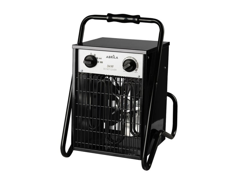  Chauffage soufflant céramique industriel ABRILA Chopo 2000 W rouge, PTC, 3 puissances, thermostat réglable et poignée 233023009 - Conforama A