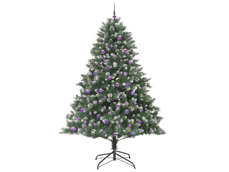 Sapin de noël, arbre de noël artificiel vert 240 cm pvc, plastique et acier cf61498 - Conforama D