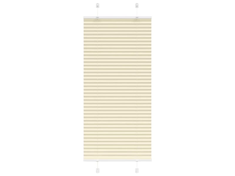 Store plissé, store de fenêtre crème 65x100 cm largeur du tissu 64,4 cm polyester cf46847 - Conforama B