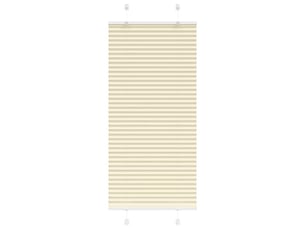 Store plissé, store de fenêtre crème 65x100 cm largeur du tissu 64,4 cm polyester cf46847