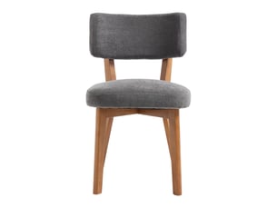 Lot de 2 chaises en tissu coloris gris