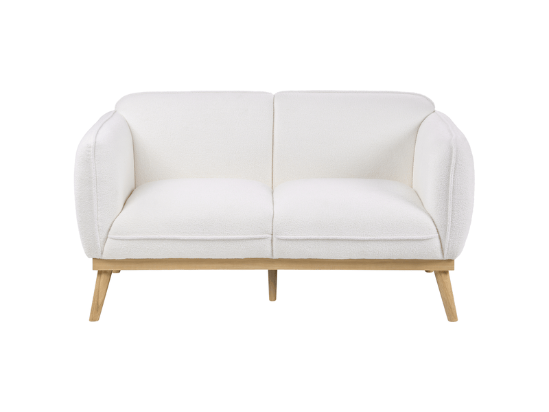 Canapé 2 places ljung bouclé blanc  - Conforama D