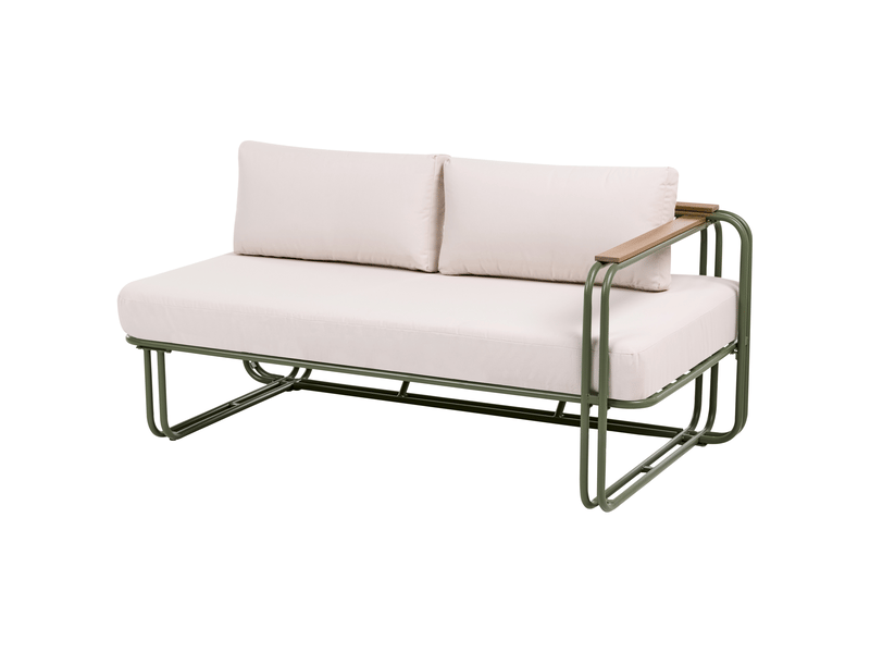  Ensemble de salon de jardin avec table et ottoman 3 places camerota  métal vert  - Conforama D