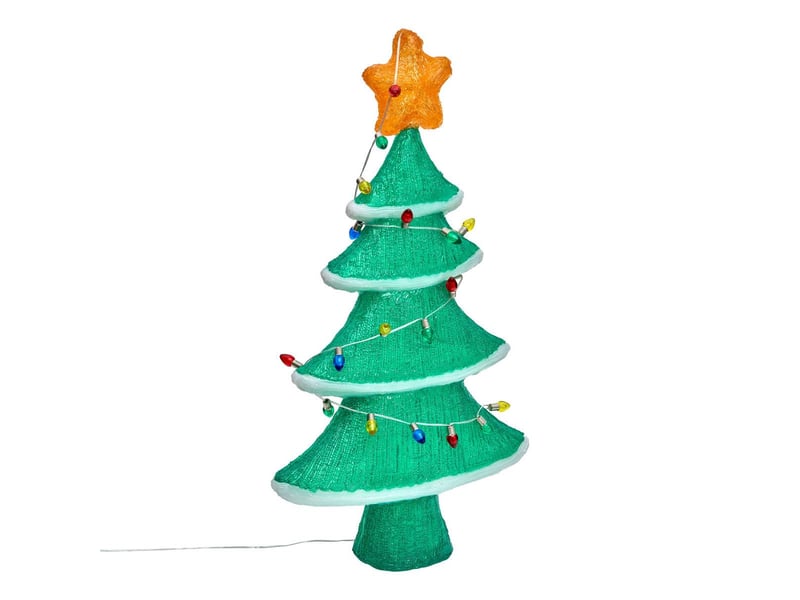  Sapin de noël lumineux d'extérieur 110 led lumière fixe h. 65 cm sur secteur  - Conforama A