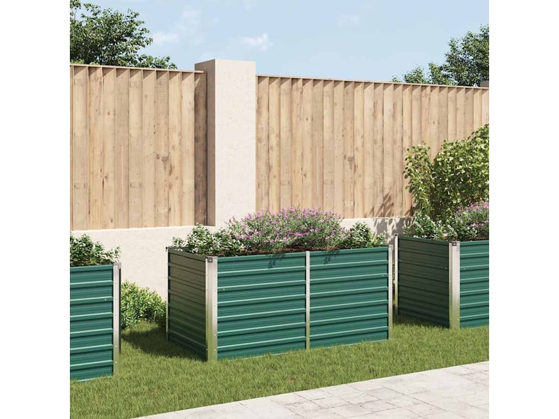  Jardinière - bac à fleurs 160 x 80 x 77 cm acier galvanisé vert  - Conforama B
