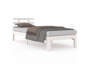 Lit simple 100x200 cm    coloris blanc