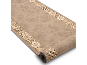 Tapis de couloir antidérapant murcia carreaux de lisbonne, cadre, antidérapant beige 80cm 80x390 cm