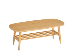 Table basse ovale coloris naturel <strong>MIVRAY </strong> <strong></strong> - 60 cmx120 cm
