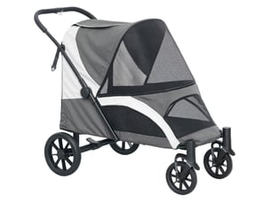 Poussette pour enfent 124x67x100 cm – gris foncé – pliable, roues amovibles, jusqu'à 30 kg