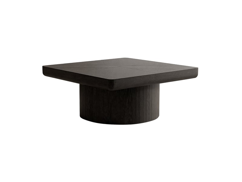  Table basse carrée 78x78x38 cm coloris noir  - Conforama A