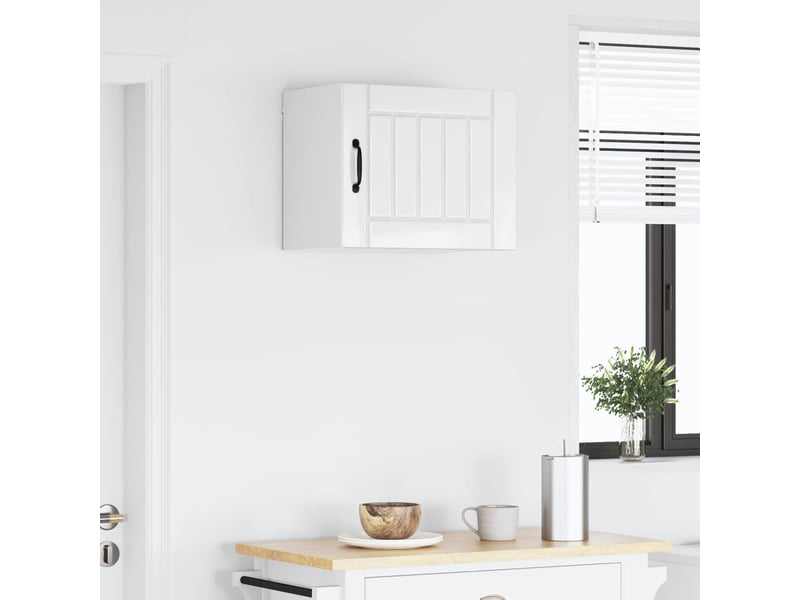 Meuble mural de cuisine, armoire de cuisine blanc brillant 50x31x40cm shl7002 - Conforama D