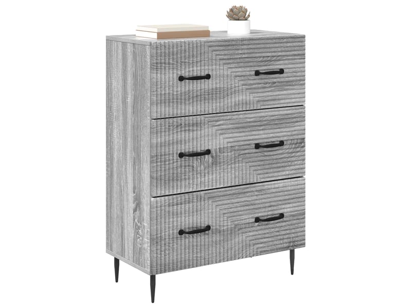  Armoire de rangement bureau, armoire à tiroirs sonoma gris 66 x 34,5 x 89,5 cm  - Conforama C