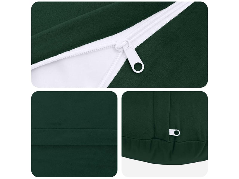  Lot de 6 coussins avec oreiller, coussins décoratifs heerlen vert foncé velours cf50954  - Conforama E