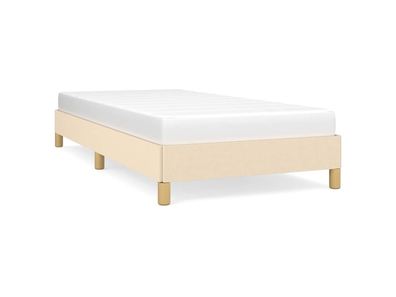  Lit simple- lit adulte -  cadre de lit sans matelas crème 100x200 cm tissu  - Conforama A