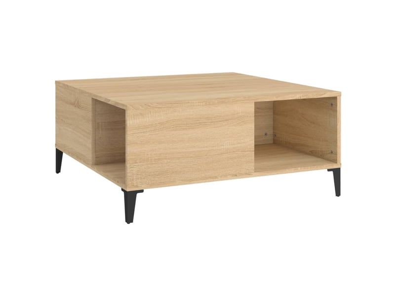  Table basse | table de salon chêne sonoma 80x80x36,5 cm bois d'ingénierie  - Conforama A