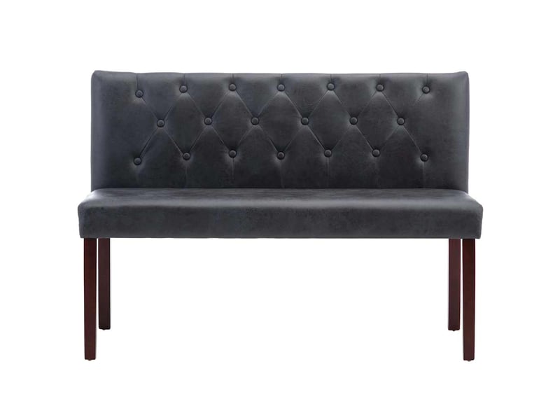  Banc d'entrée, banc d'intérieur 120 cm gris similicuir daim  - Conforama C
