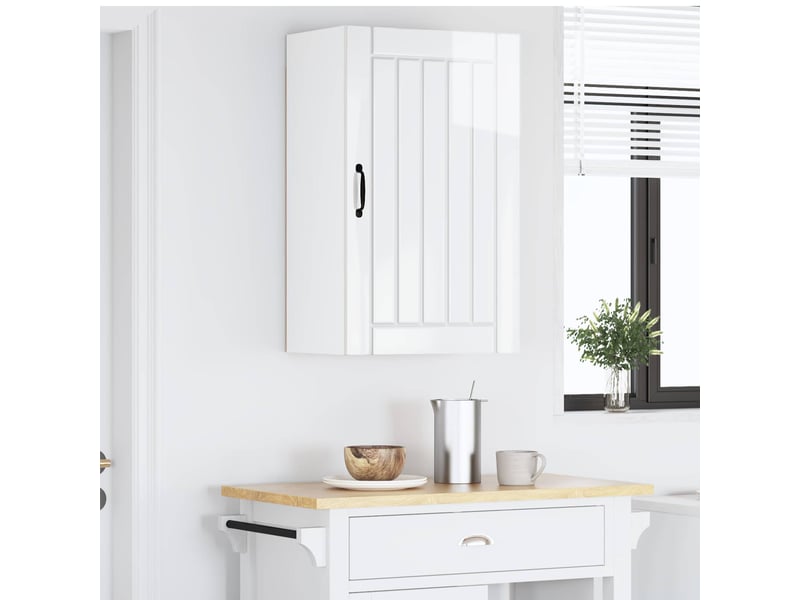  Meuble mural de cuisine, armoire de cuisine blanc brillant 50x31x80cm  - Conforama D