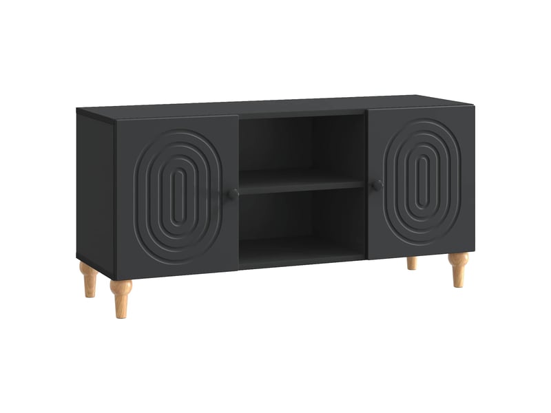  Meuble tv - banc tv - meuble de rangement noir 102 x 34,5 x 50 cm bois d'ingénierie  - Conforama A