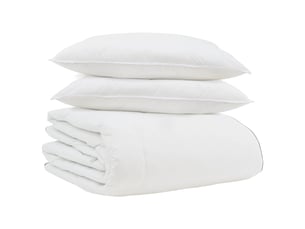 Duvet d'hiver avec oreiller 3 pièces - couette blanc plume de canard