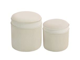 Pouf / repose pied BLOSSOM 838-596V00CW blanc