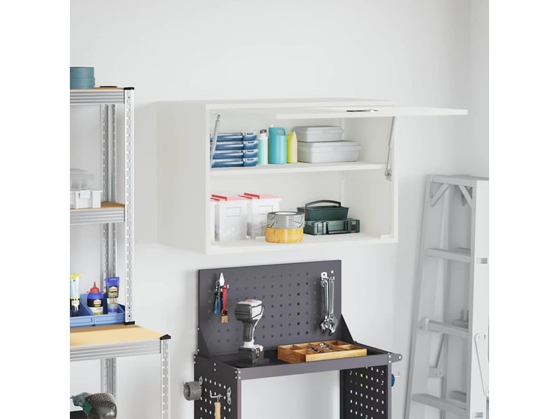  Armoire murale salon, meuble de rangement pour garage blanc 80 x 40 x 53 cm  - Conforama D