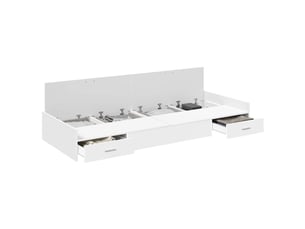 Lit simple 100x200 cm coloris blanc