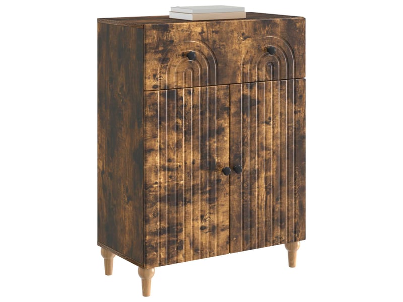 Buffet - bahut - meuble de rangement chêne fumé 66 x 34,5 x 90 cm bois d'ingénierie - Conforama C