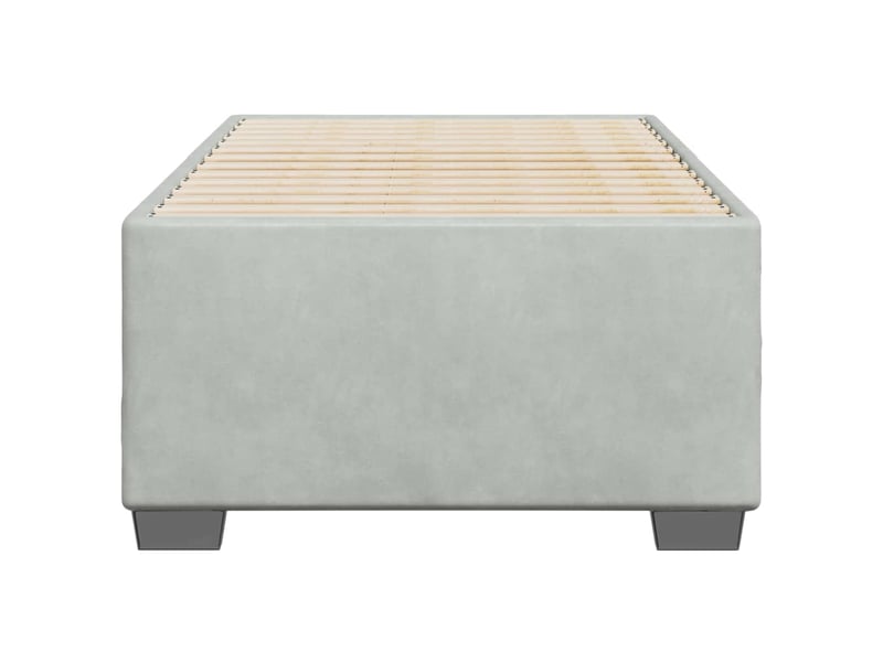  Lit simple- lit adulte -  cadre de lit sans matelas gris clair 100x200 cm velours  - Conforama C